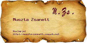 Muszta Zsanett névjegykártya